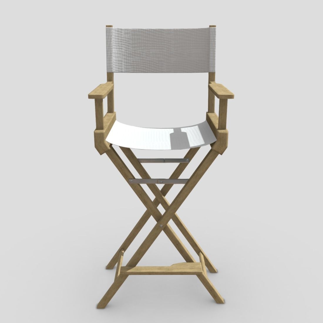 Director Chair Low-poly 3D model_2
