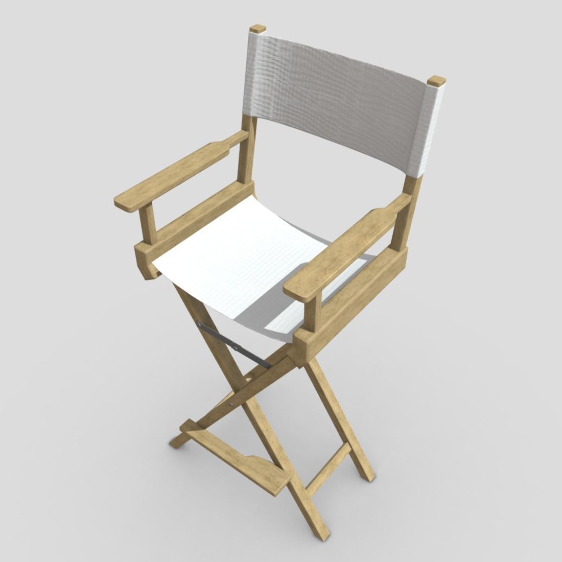 Director Chair Low-poly 3D model_4