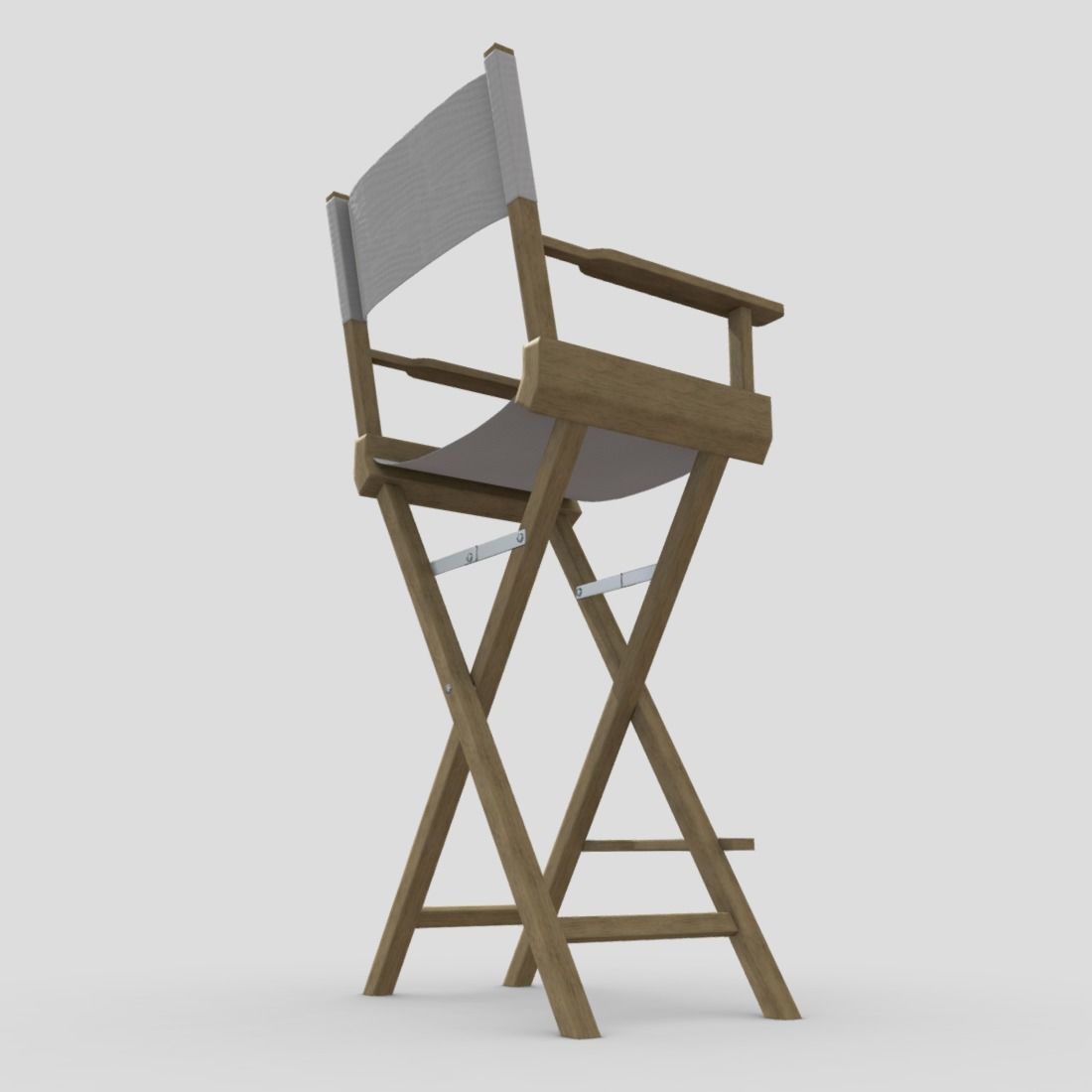 Director Chair Low-poly 3D model_12