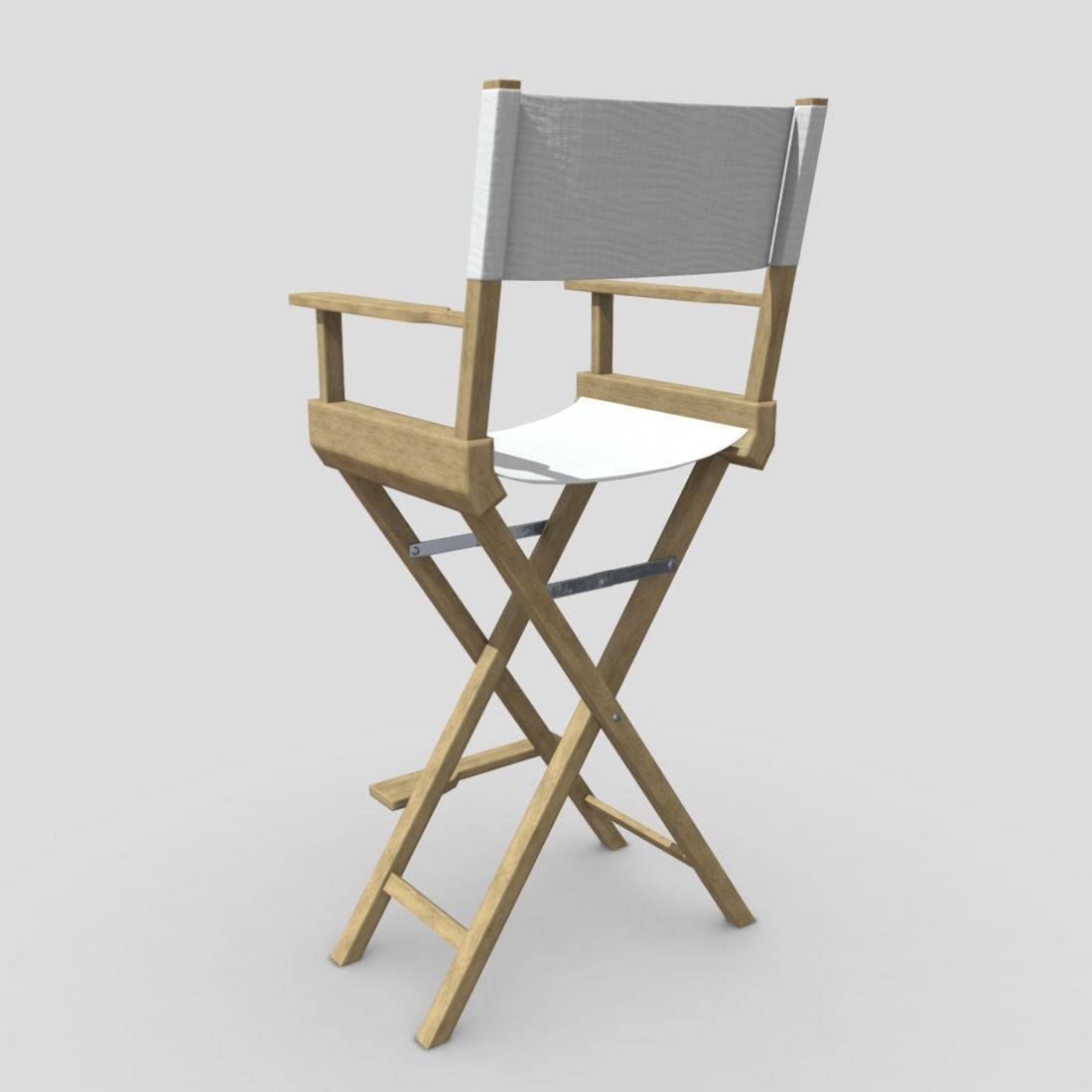 Director Chair Low-poly 3D model_10