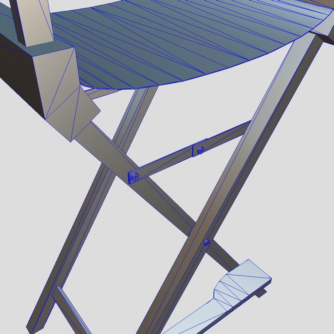 Director Chair Low-poly 3D model_20
