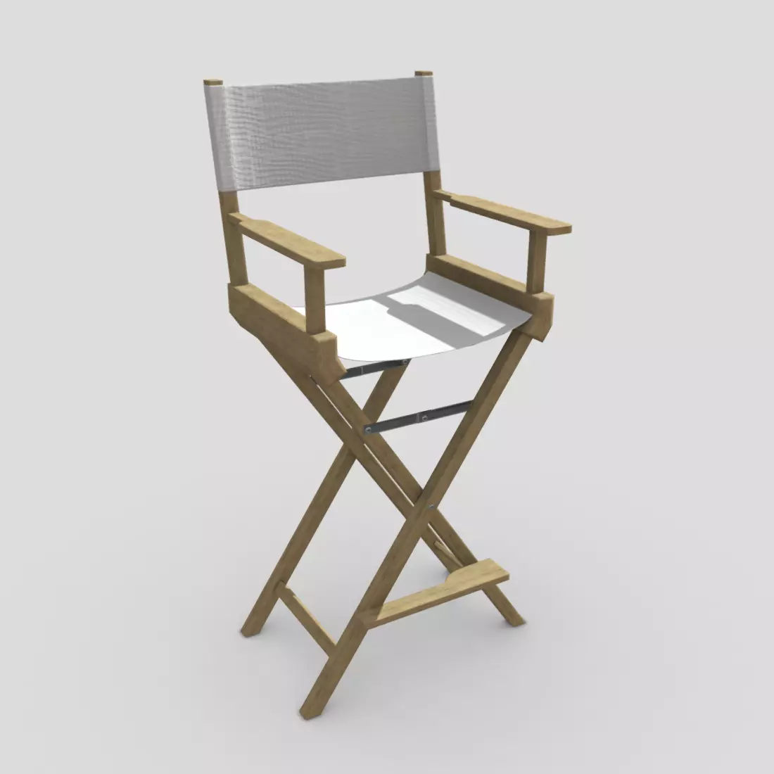 Director Chair Low-poly 3D model_0