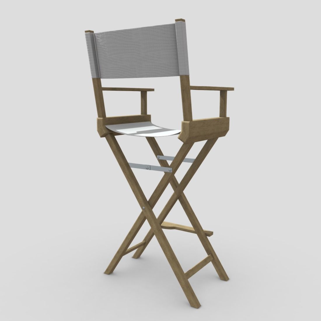 Director Chair Low-poly 3D model_11