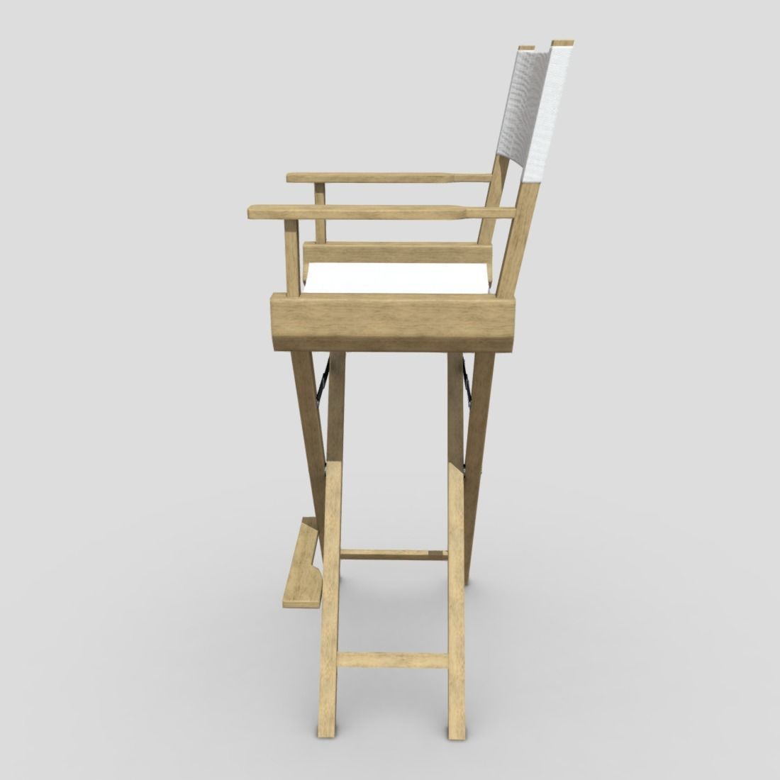 Director Chair Low-poly 3D model_8