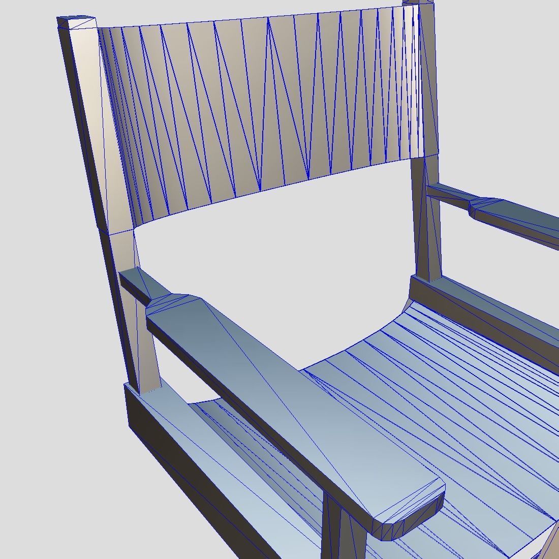 Director Chair Low-poly 3D model_18