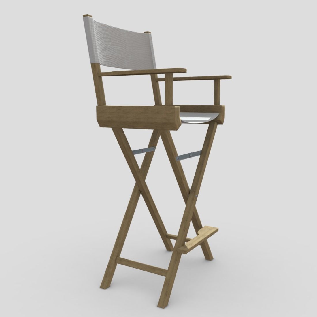 Director Chair Low-poly 3D model_16