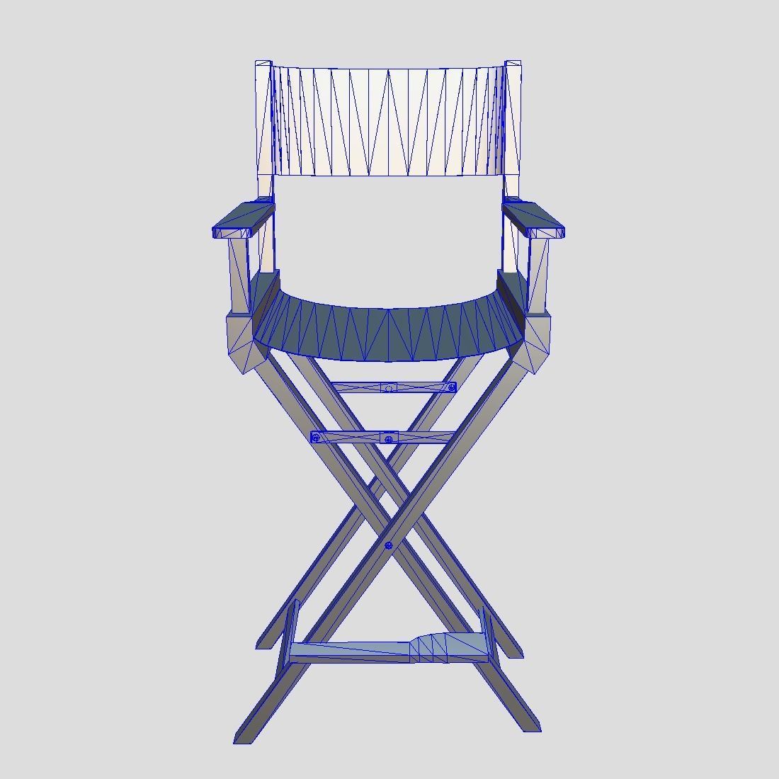 Director Chair Low-poly 3D model_3