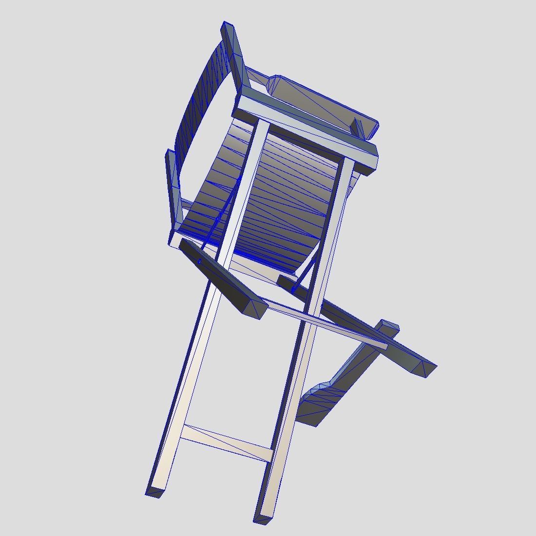 Director Chair Low-poly 3D model_15