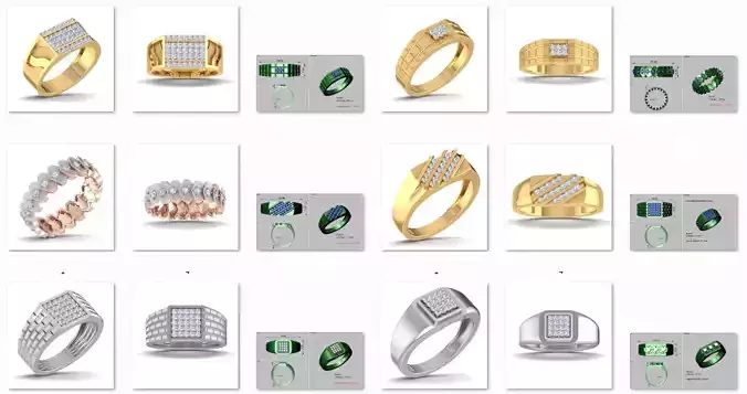 5 to 10 gms Gents male  3dm stl engagement wedding ring