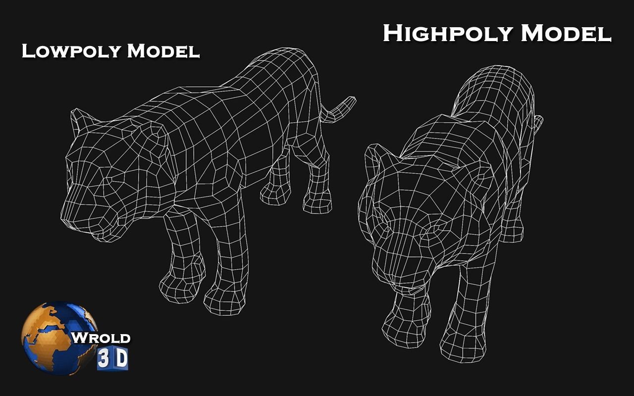  Tiger rigged Animated Lowpoly 3d model Low-poly 3D model_9