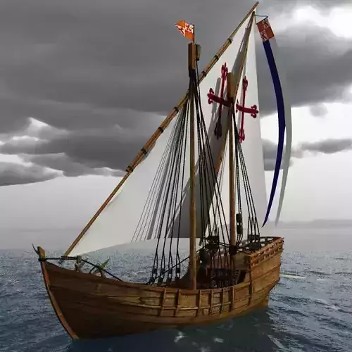 Nina Sailing Vessel 3D model