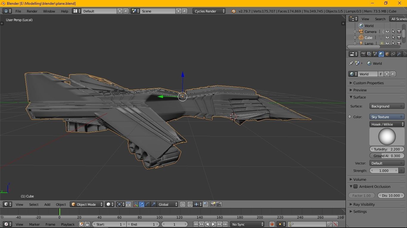 scifi space ship model game asset Low-poly 3D model_1