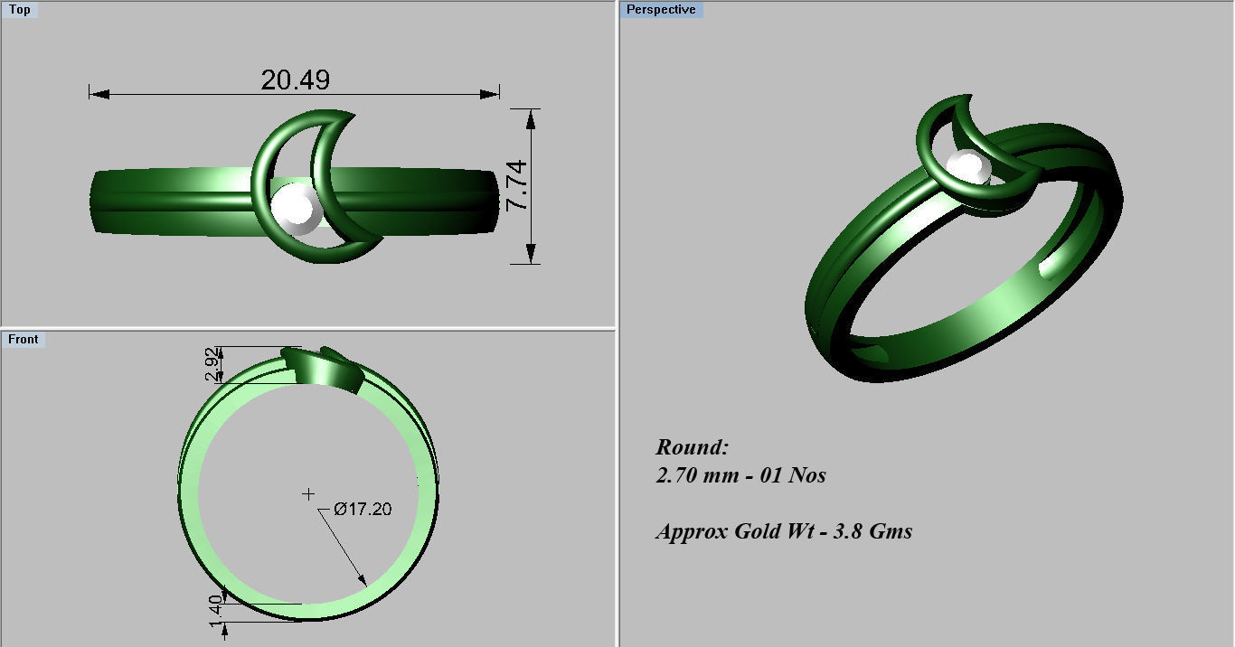 38 Light wt women ring 3dm stl render details bulk collection 3D print model_5