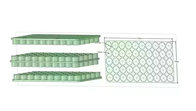 18650 Battery Pack large 3D print model