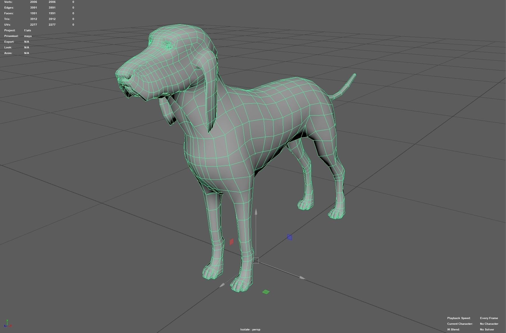 Dog low poly german shorthaired pointer Low-poly 3D model_11