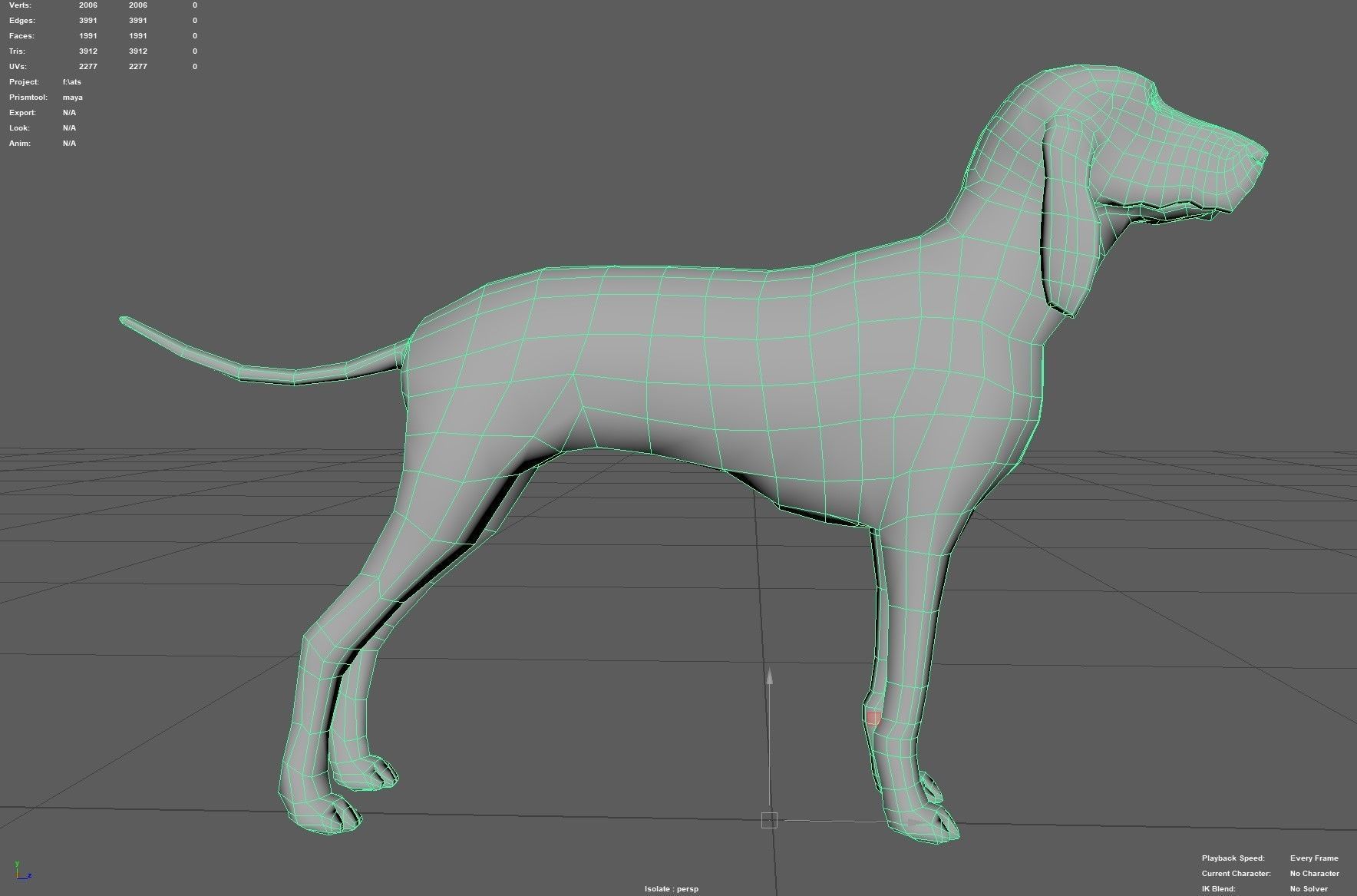 Dog low poly german shorthaired pointer Low-poly 3D model_10