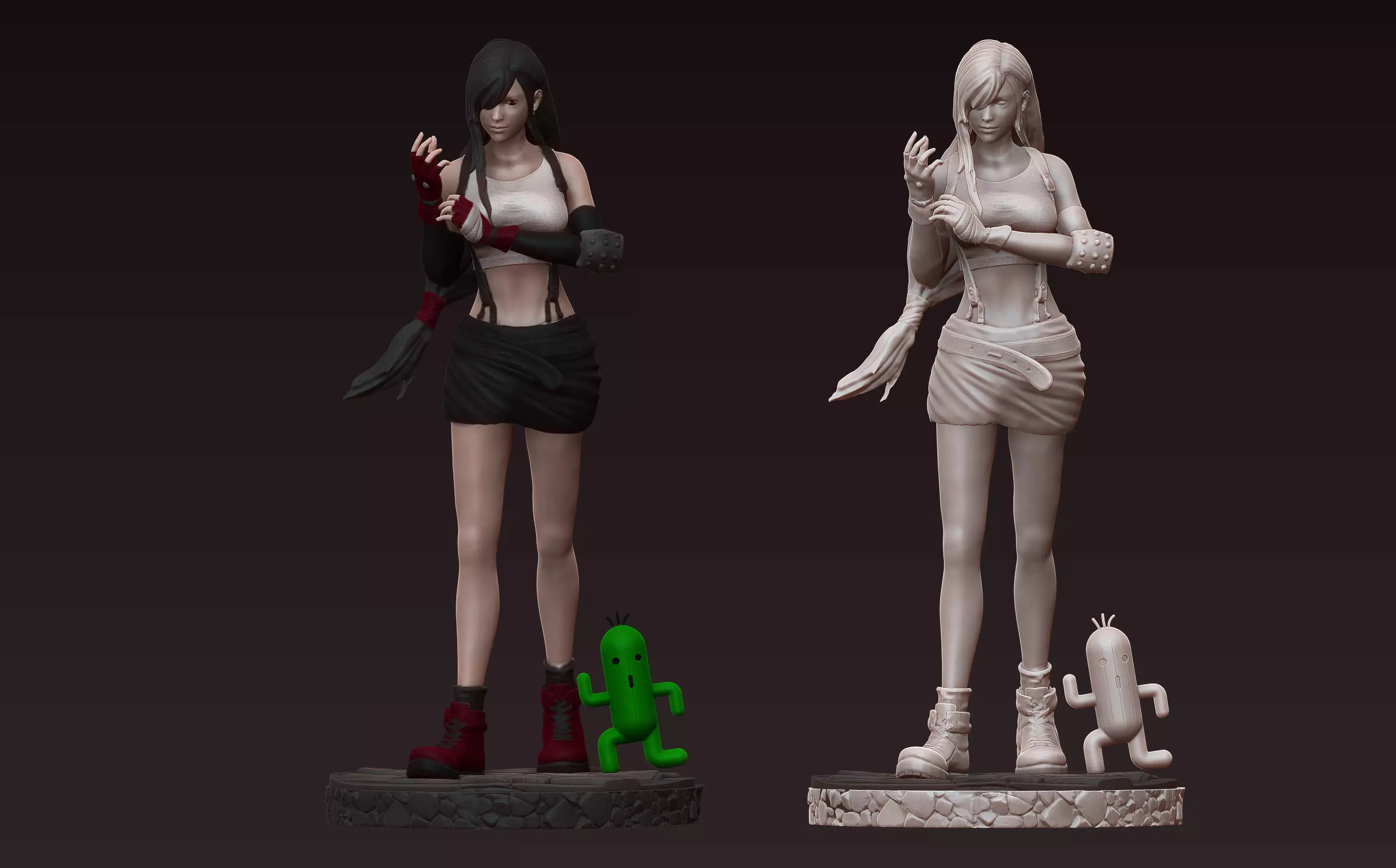 tifa lockhart - final fantasy 7 - 3d print figurine statue 3D print model_0