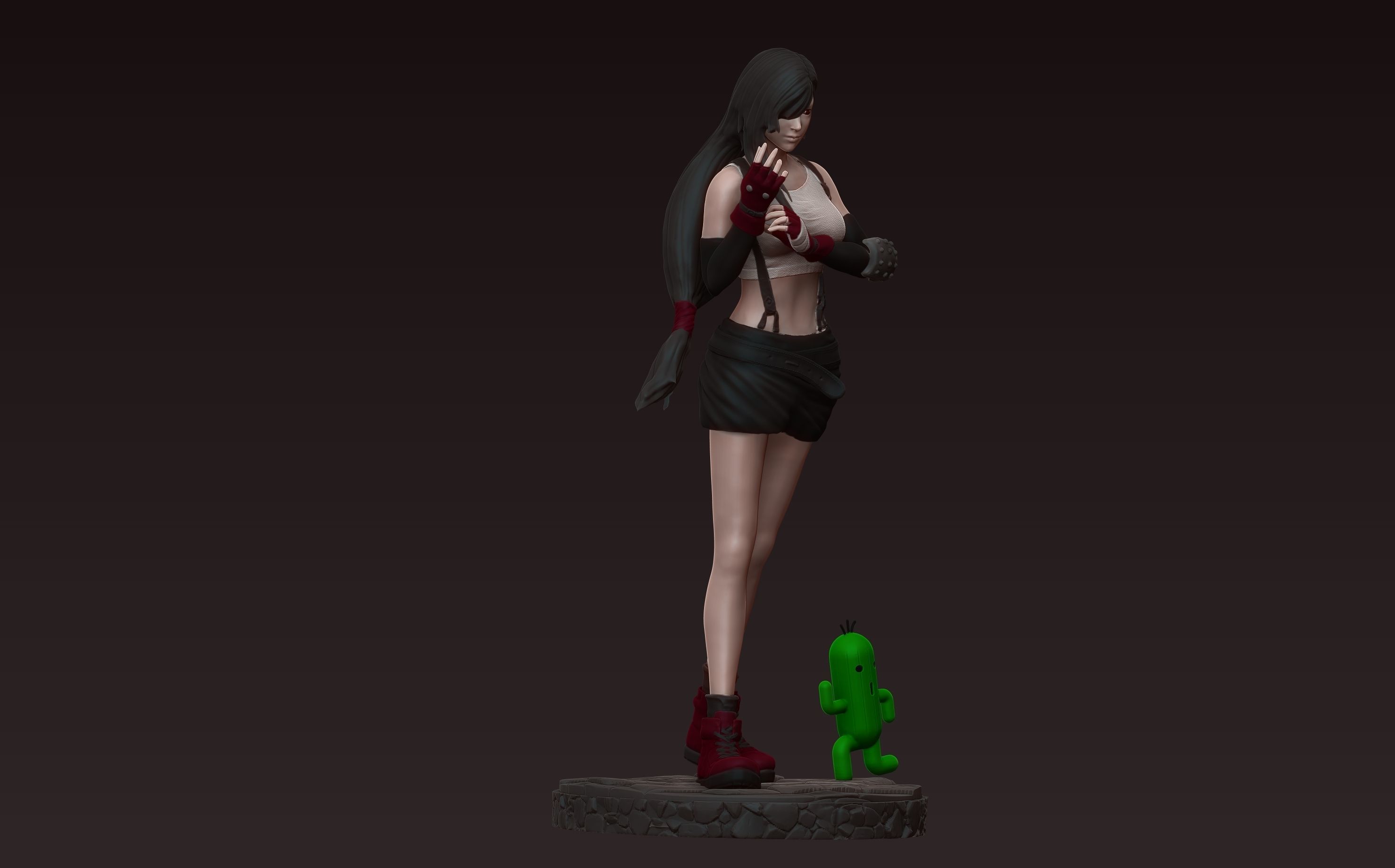 tifa lockhart - final fantasy 7 - 3d print figurine statue 3D print model_8