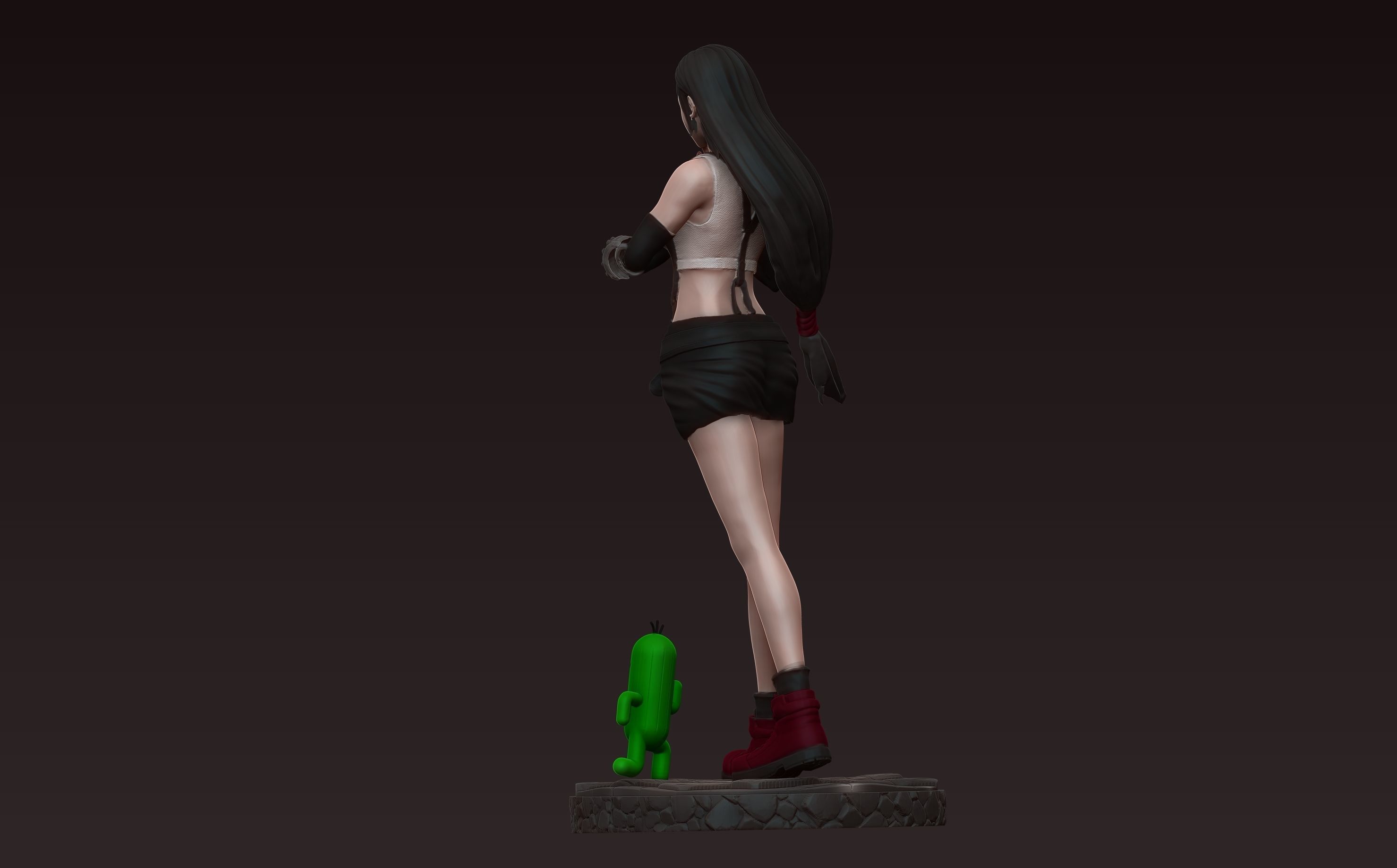 tifa lockhart - final fantasy 7 - 3d print figurine statue 3D print model_4
