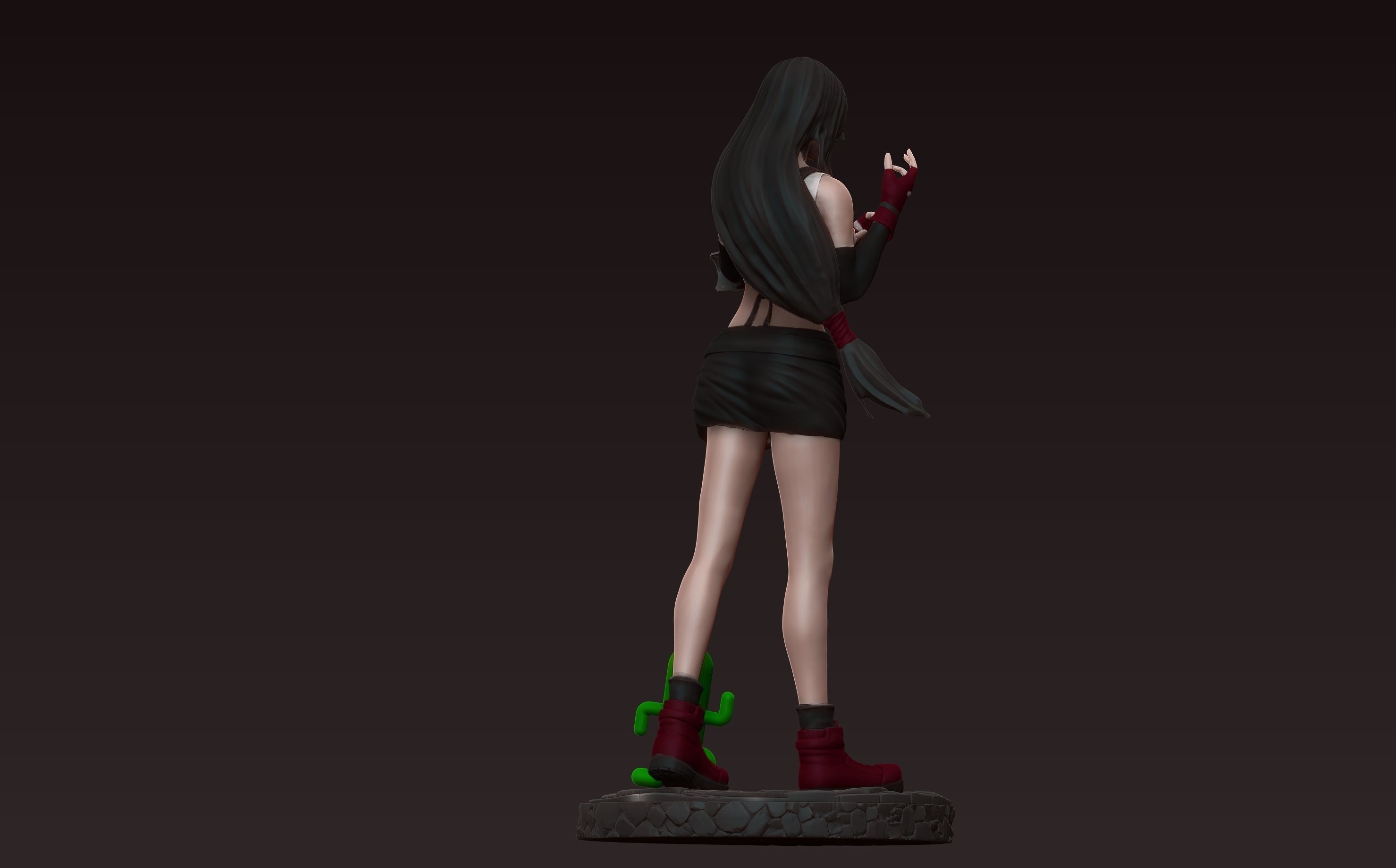 tifa lockhart - final fantasy 7 - 3d print figurine statue 3D print model_6