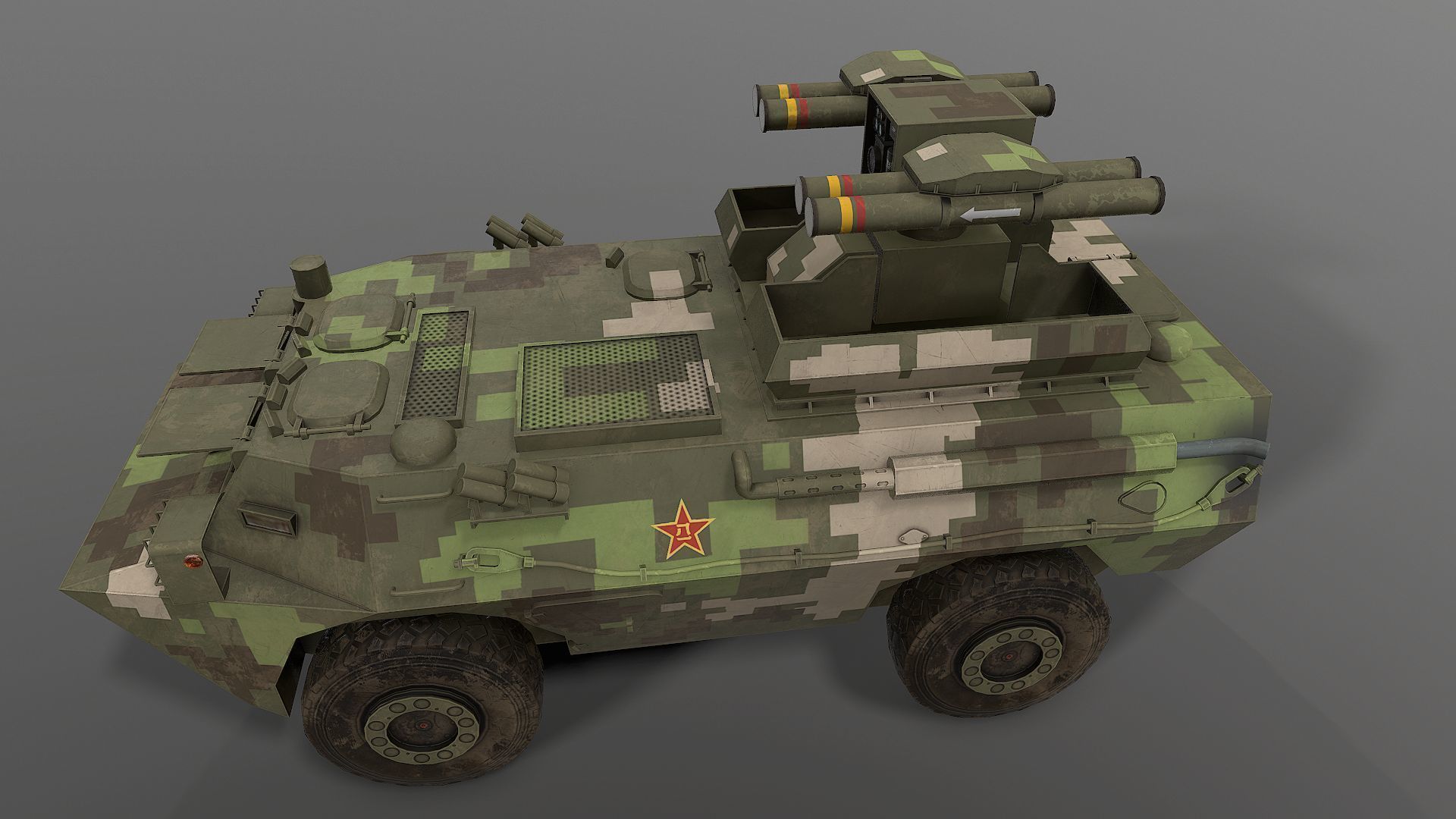 AFT-9 plus missile Low-poly 3D model_5