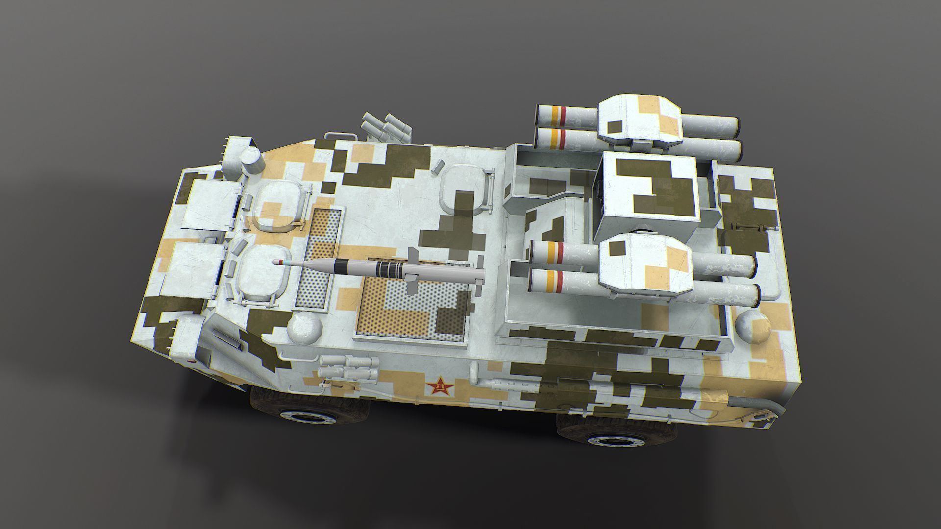 AFT-9 plus missile Low-poly 3D model_16