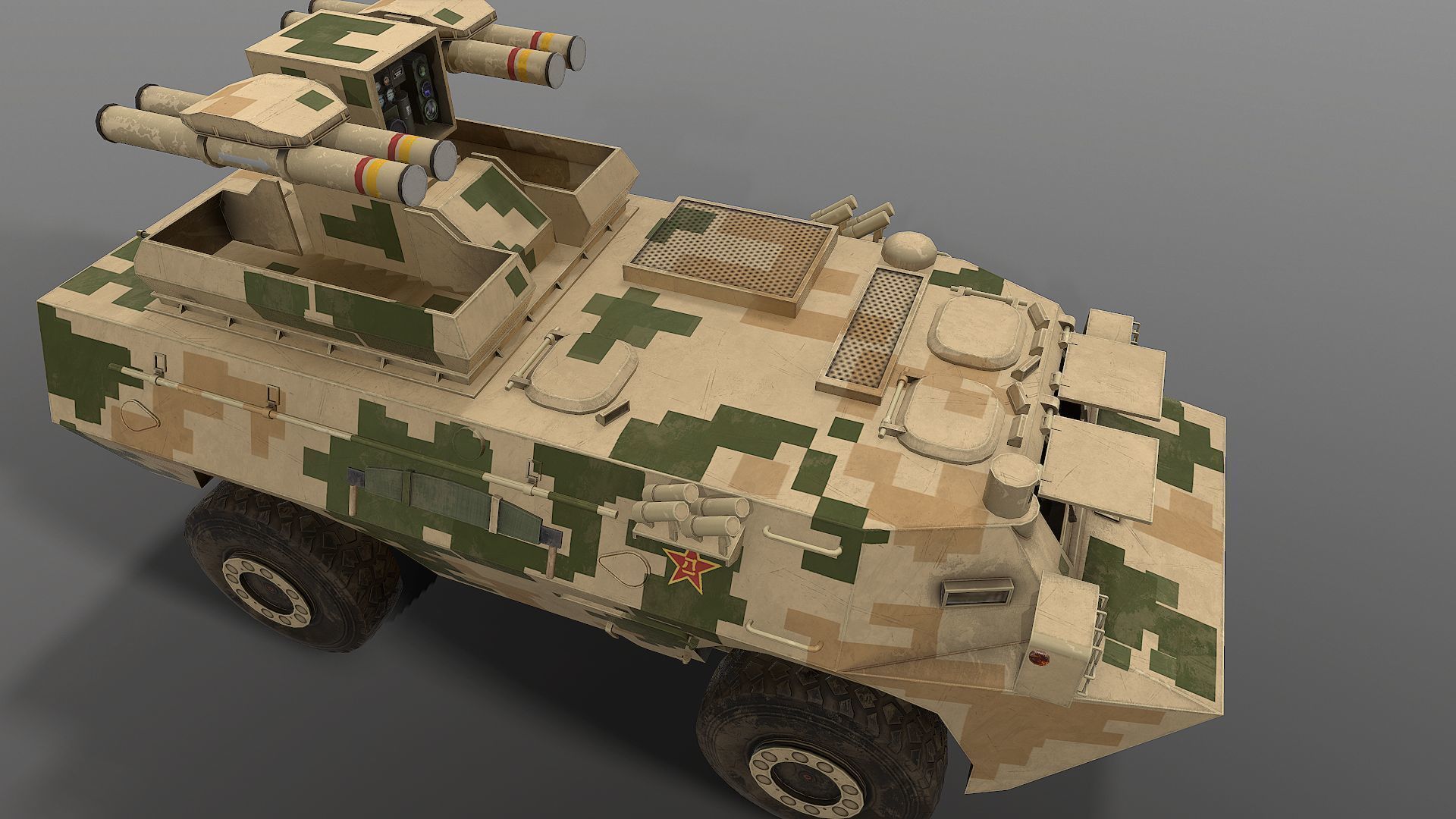 AFT-9 plus missile Low-poly 3D model_8