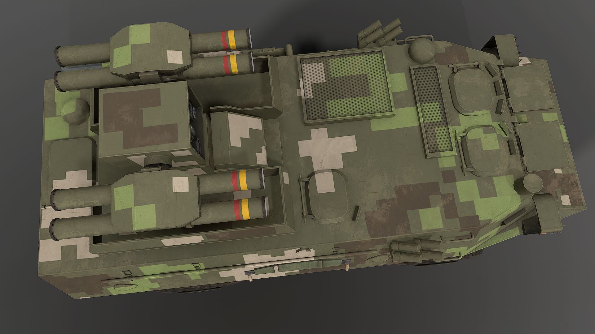 AFT-9 plus missile Low-poly 3D model_6