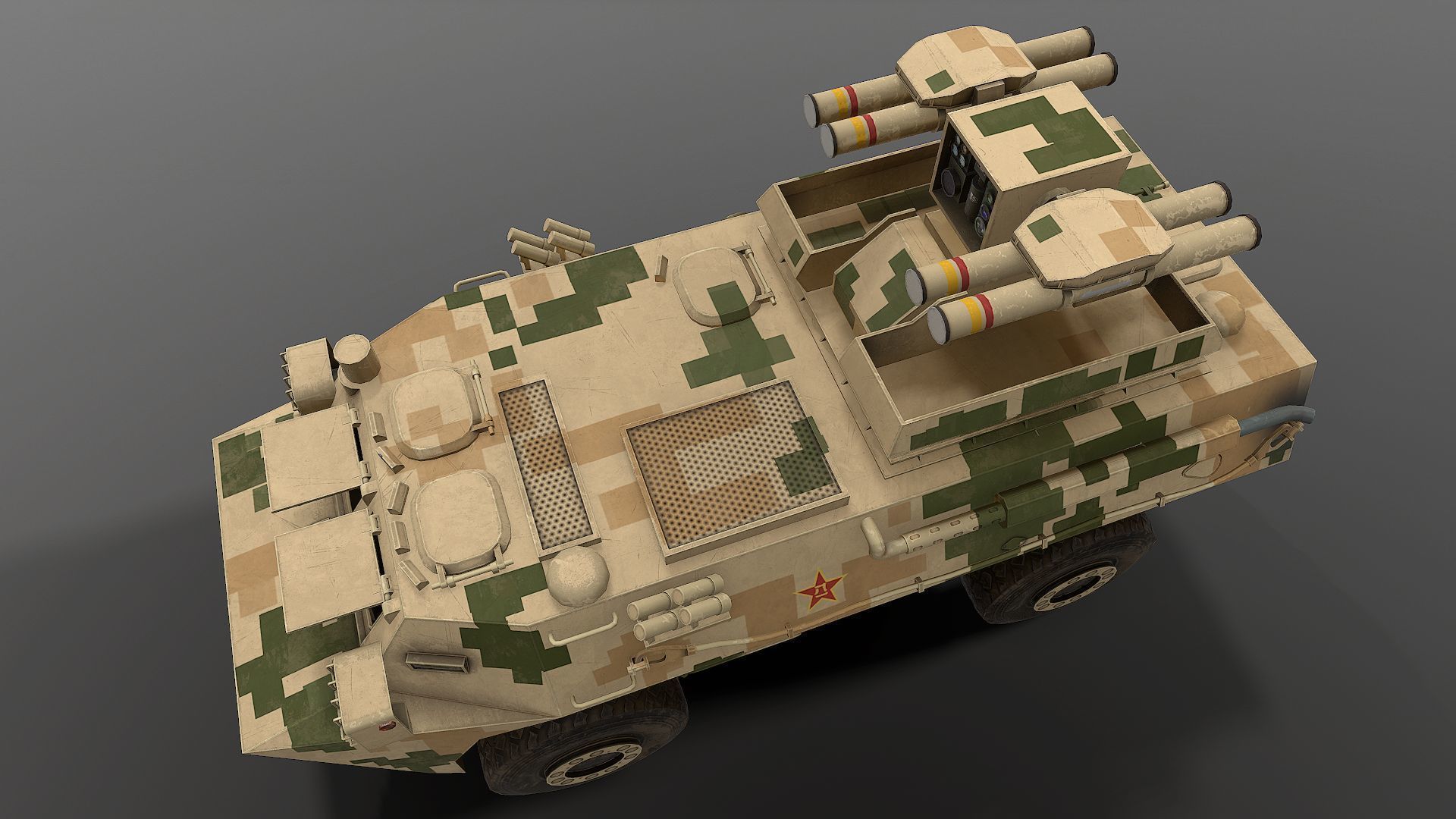 AFT-9 plus missile Low-poly 3D model_12