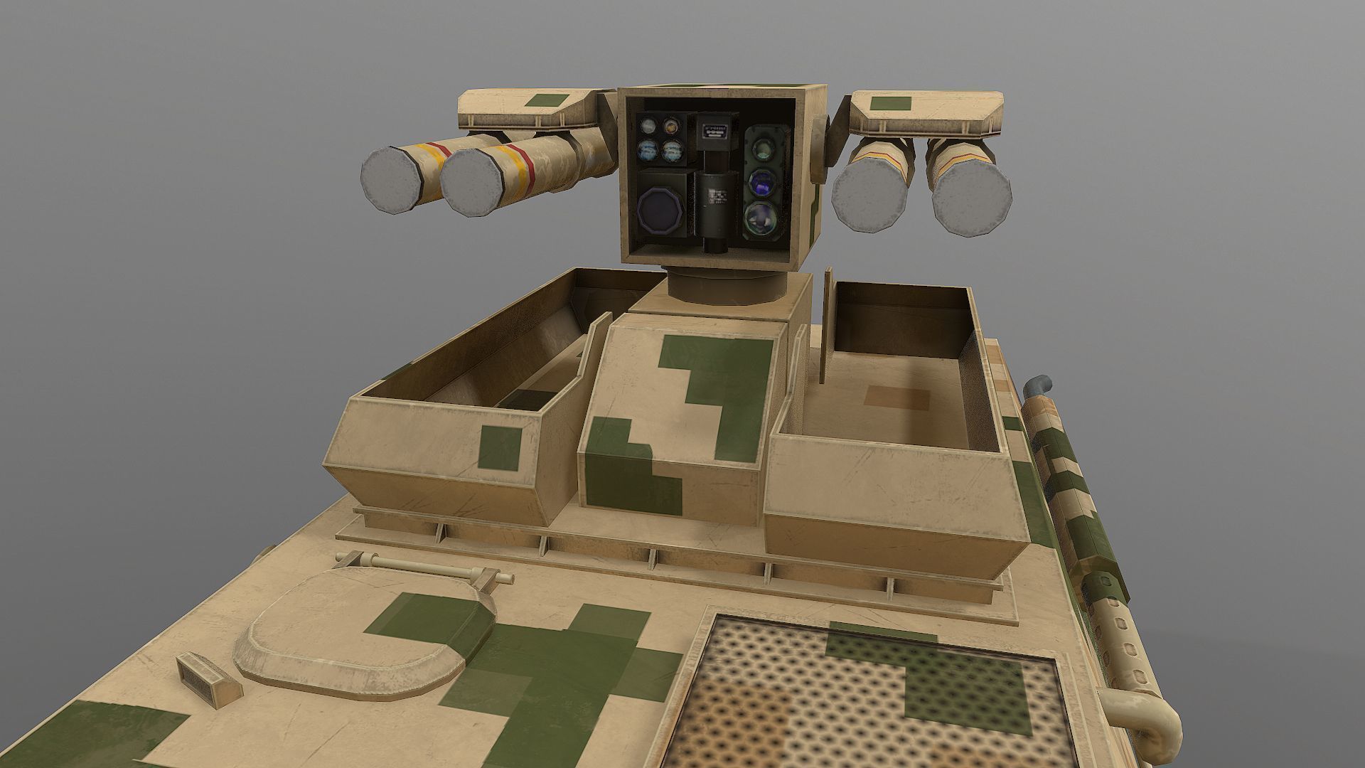 AFT-9 plus missile Low-poly 3D model_9