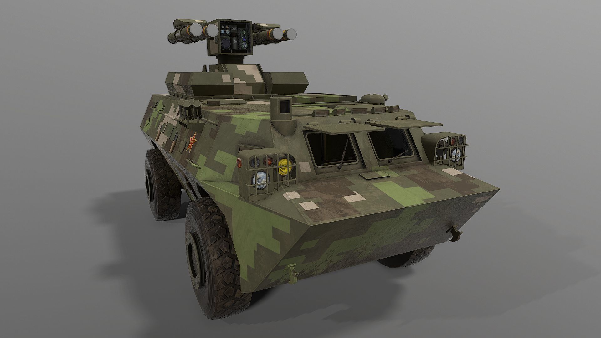 AFT-9 plus missile Low-poly 3D model_1