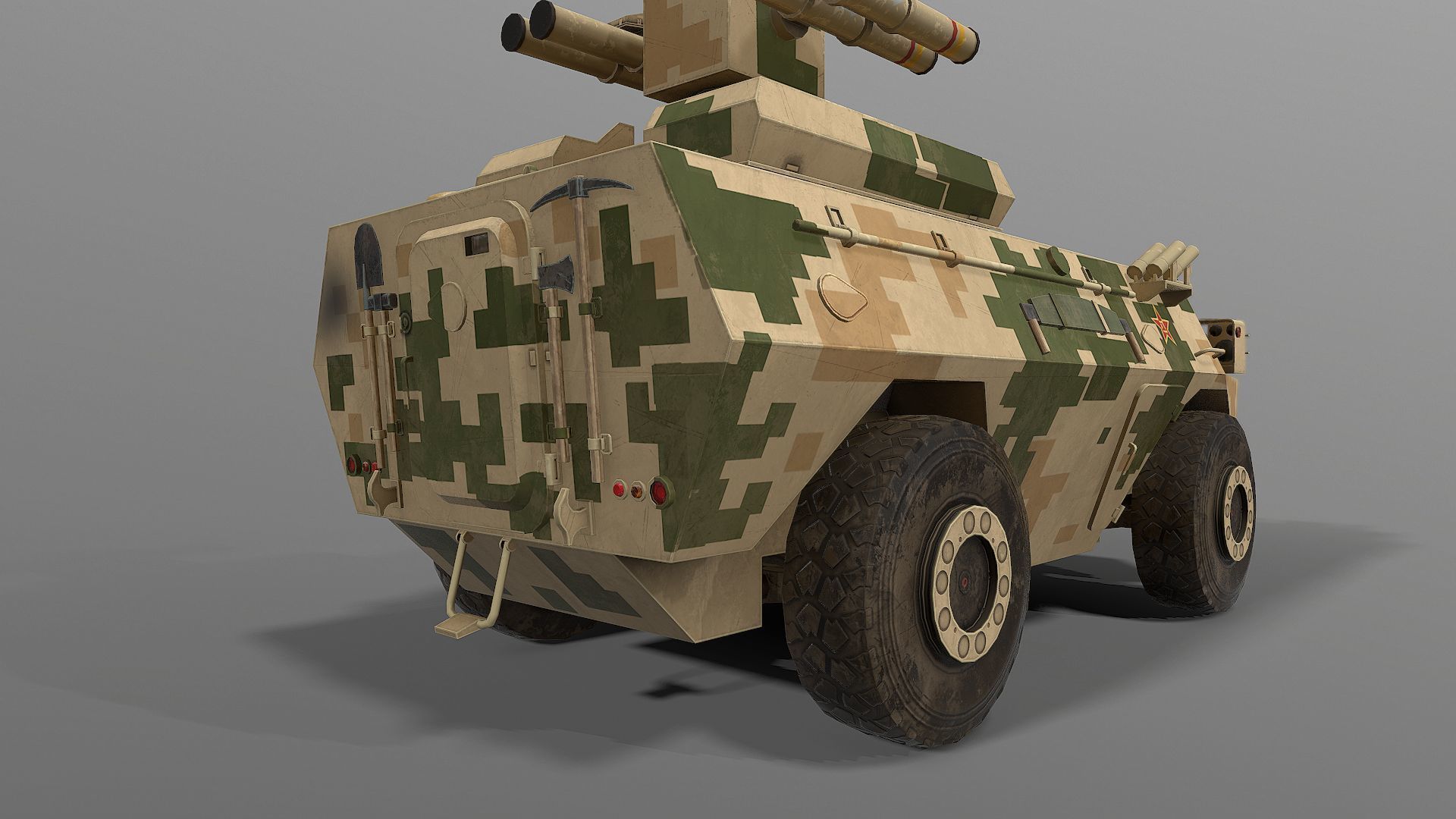 AFT-9 plus missile Low-poly 3D model_10