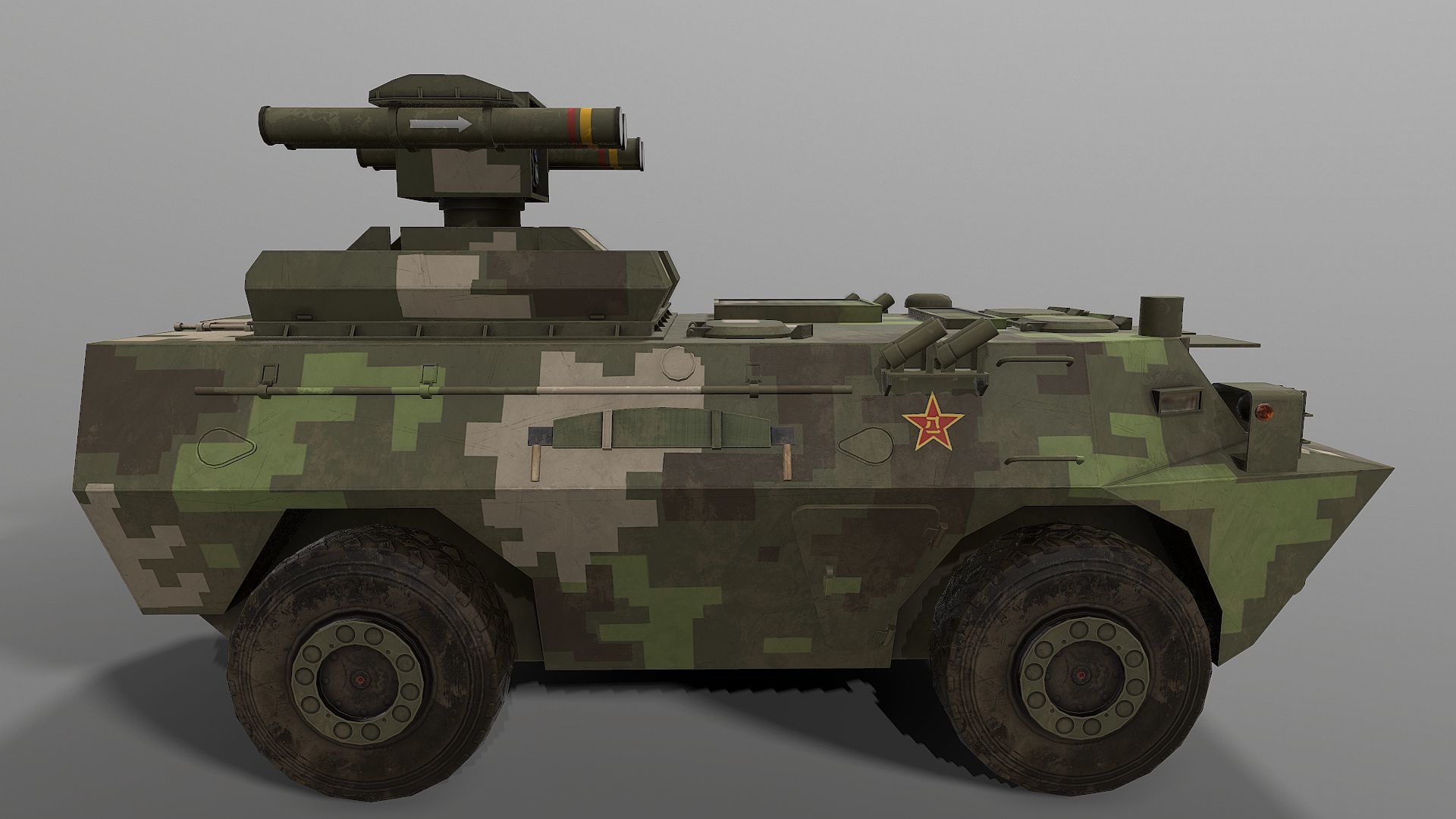 AFT-9 plus missile Low-poly 3D model_4