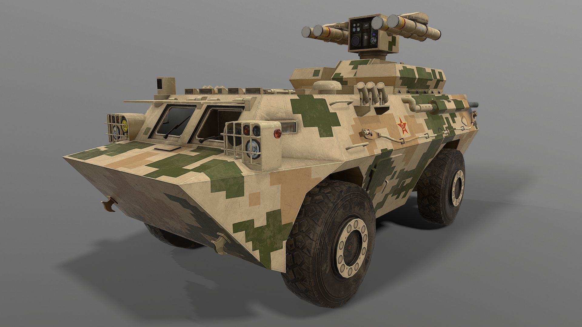 AFT-9 plus missile Low-poly 3D model_7