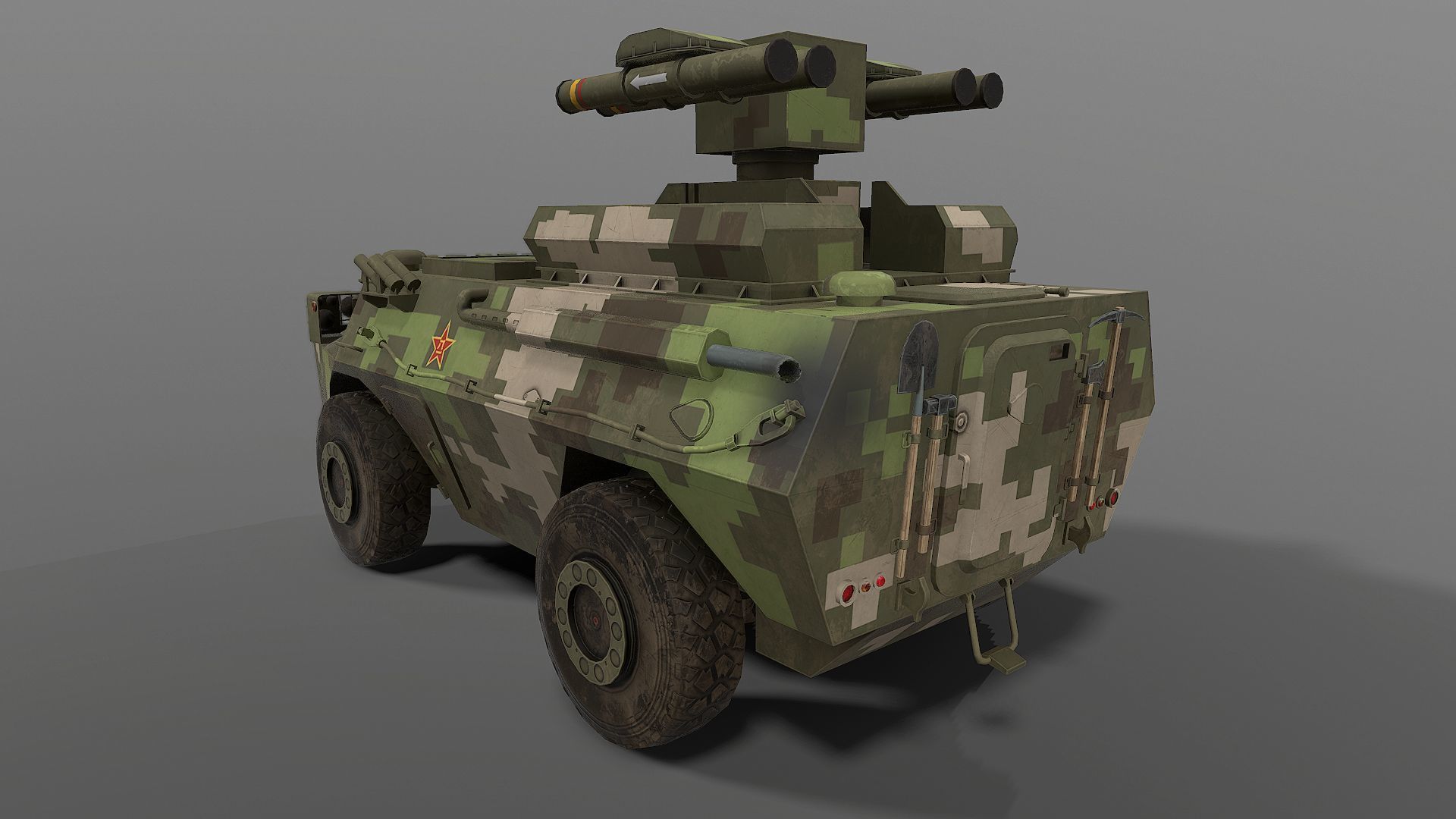 AFT-9 plus missile Low-poly 3D model_3