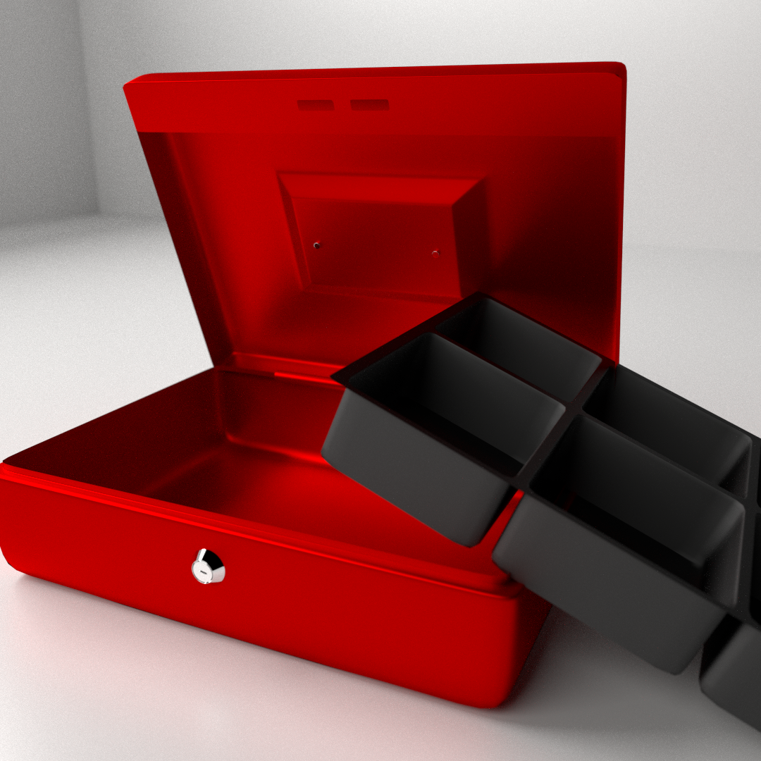 Petty Cash Box 3D model_2