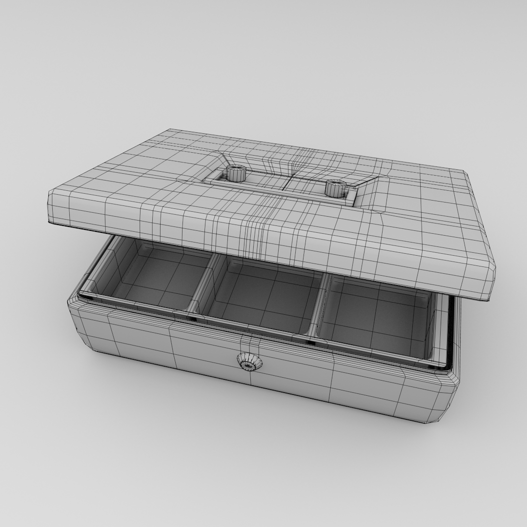 Petty Cash Box 3D model_4