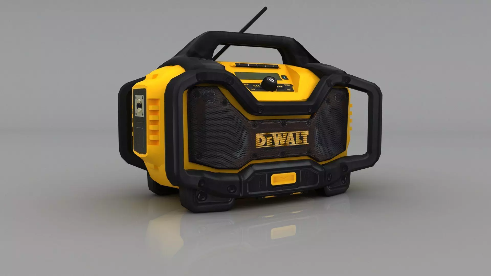 DEWALT Bluetooth Radio DCR025 Low-poly 3D model_0
