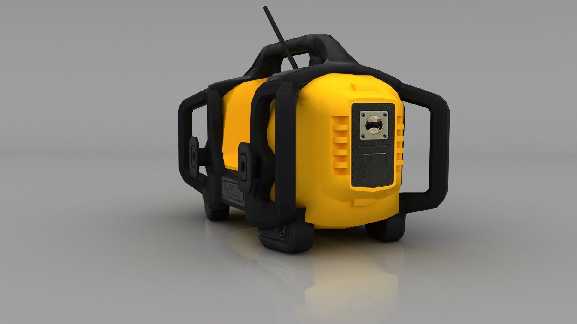 DEWALT Bluetooth Radio DCR025 Low-poly 3D model_2