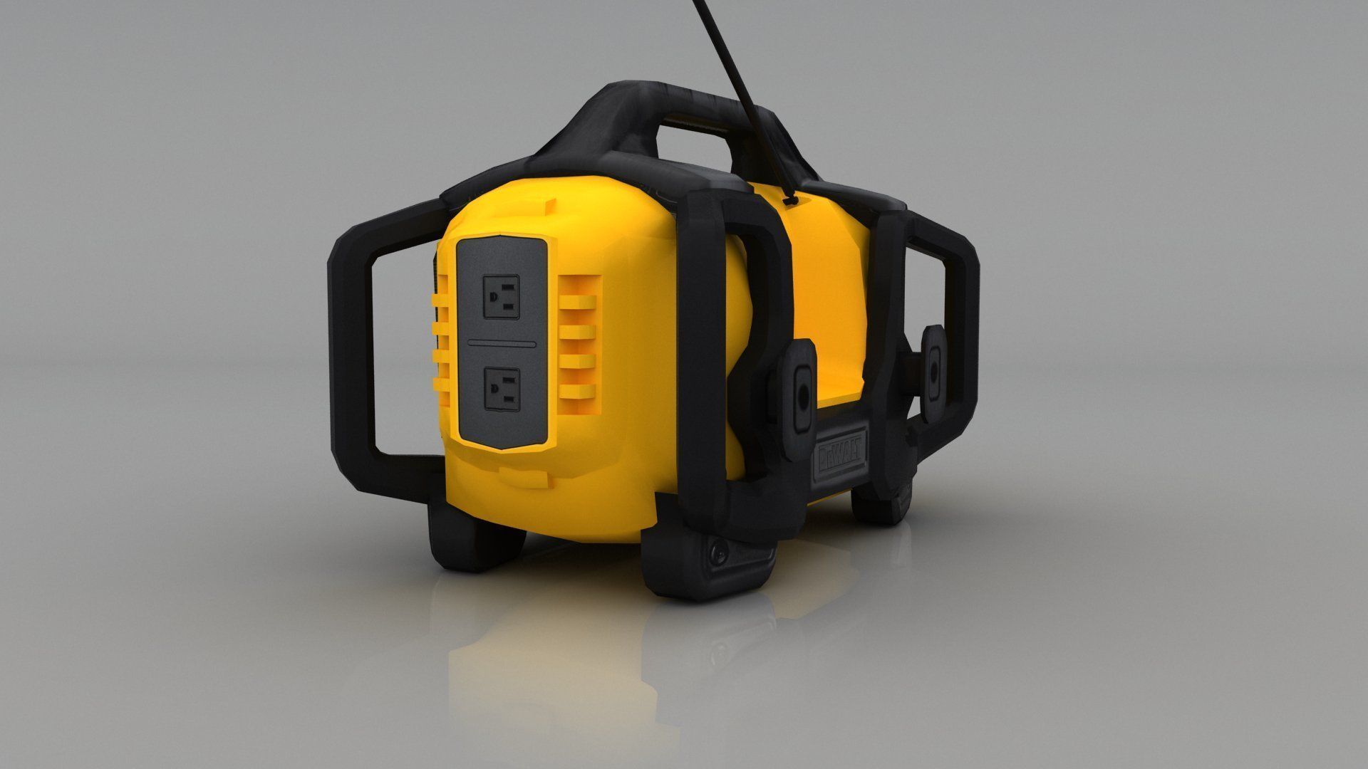 DEWALT Bluetooth Radio DCR025 Low-poly 3D model_3