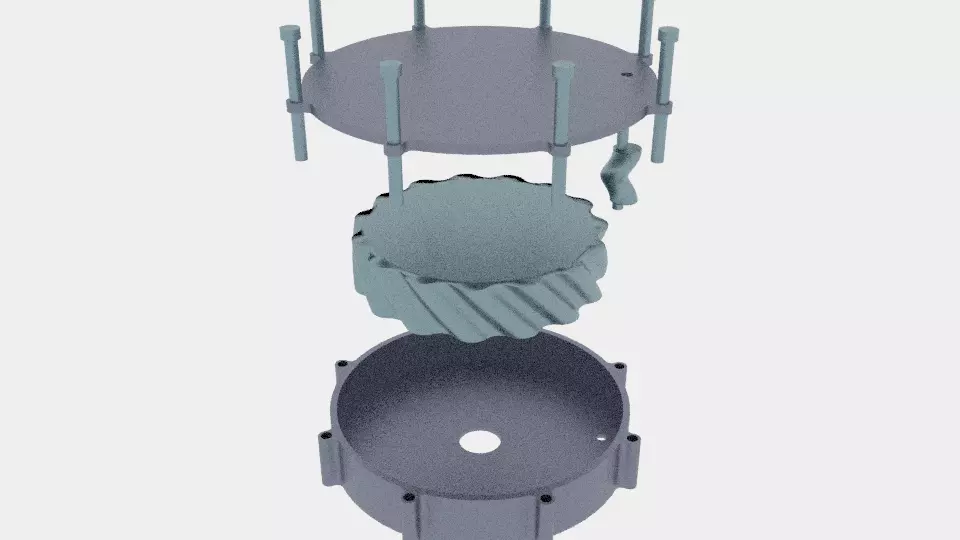 speed reducer ratio 15 to 01 3D print model_0