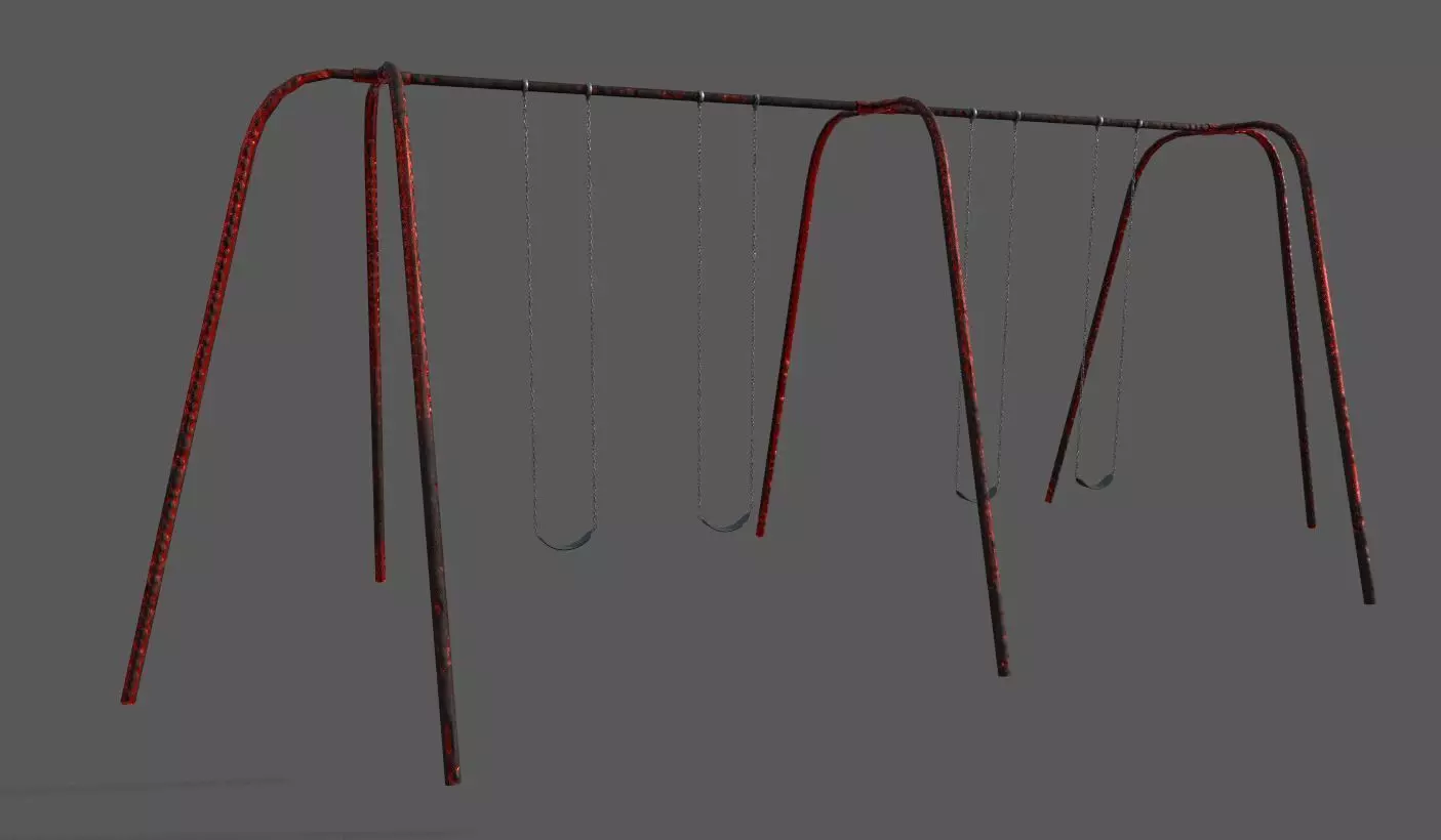 Old Creepy Swing 3D model_0