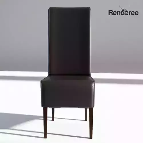 Black Leather Sidechair