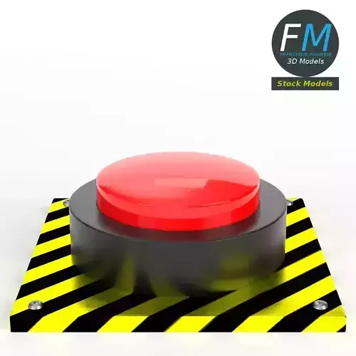 Big red button 3D model