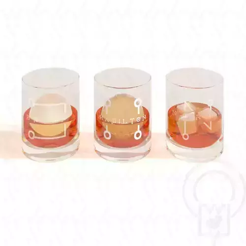 Monogram Whisky tumbler glass V2 futuristic