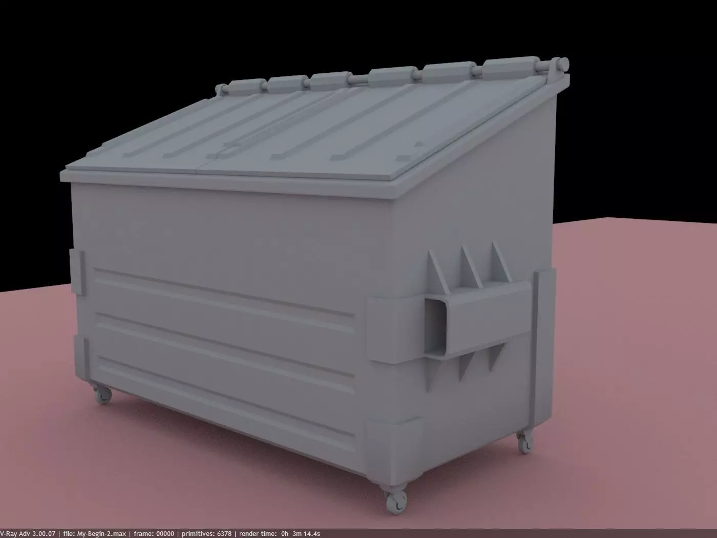 Street Dumpster Free low-poly 3D model