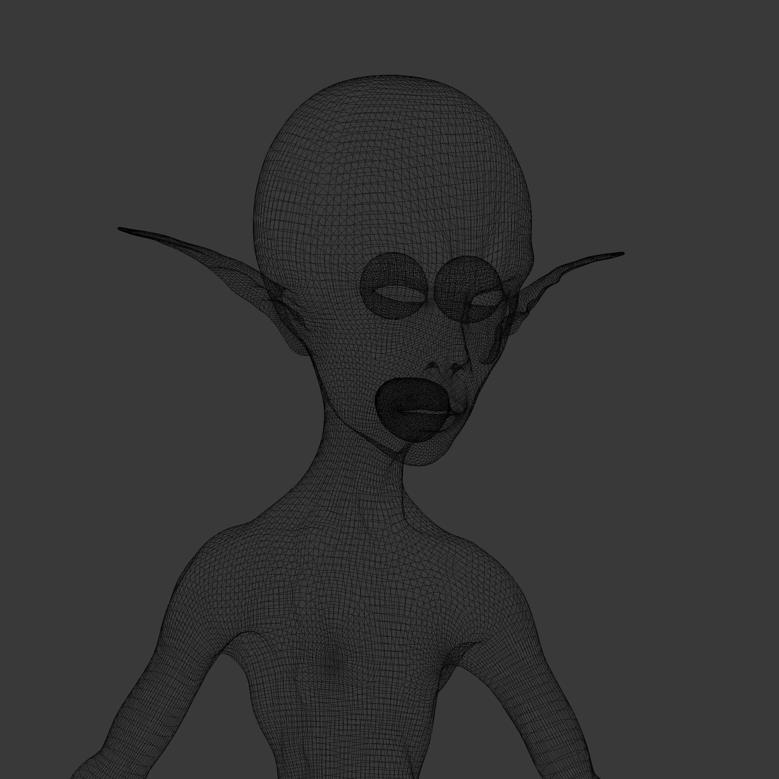 HomoRattus alien 3D model_8