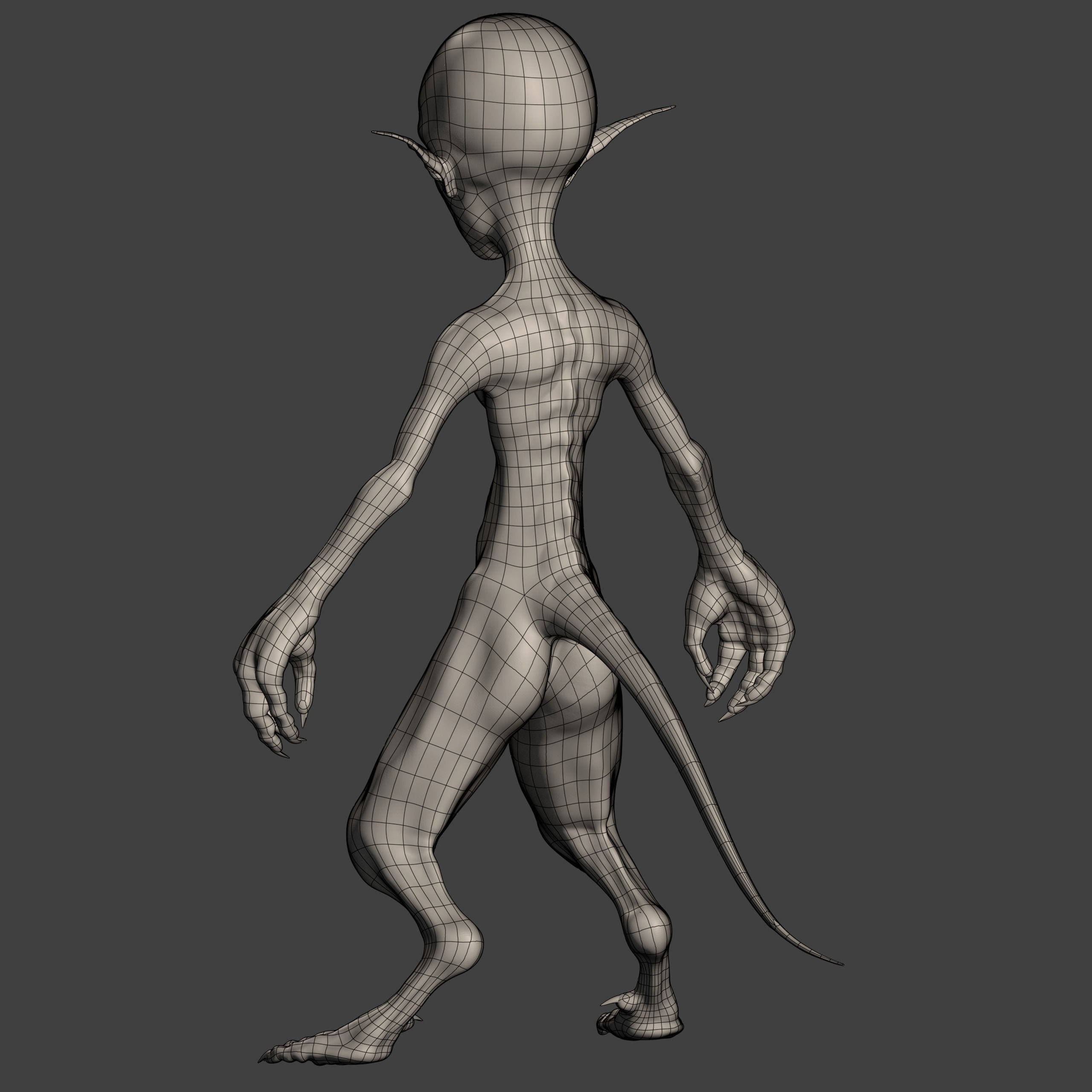 HomoRattus alien 3D model_4