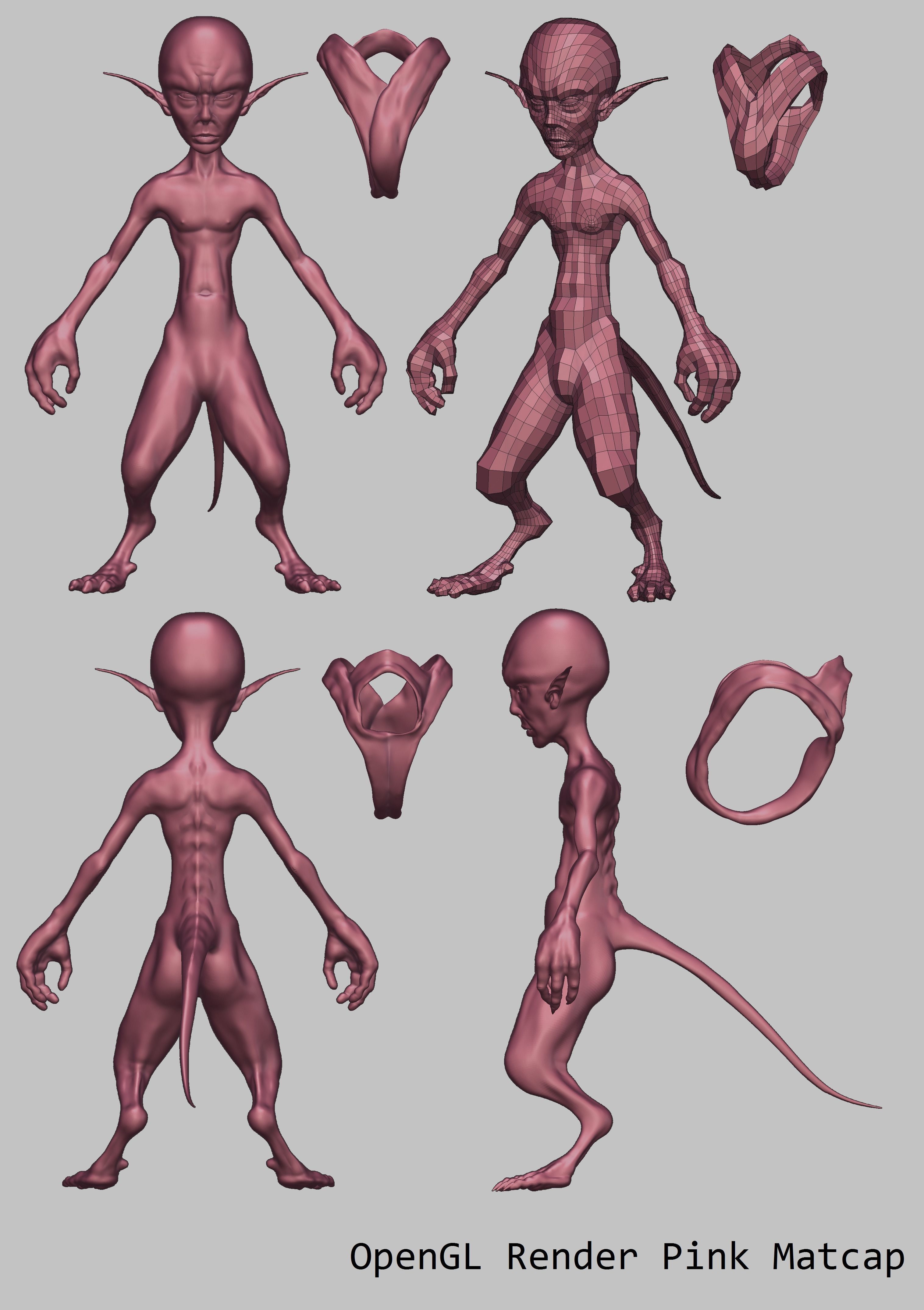 HomoRattus alien 3D model_5