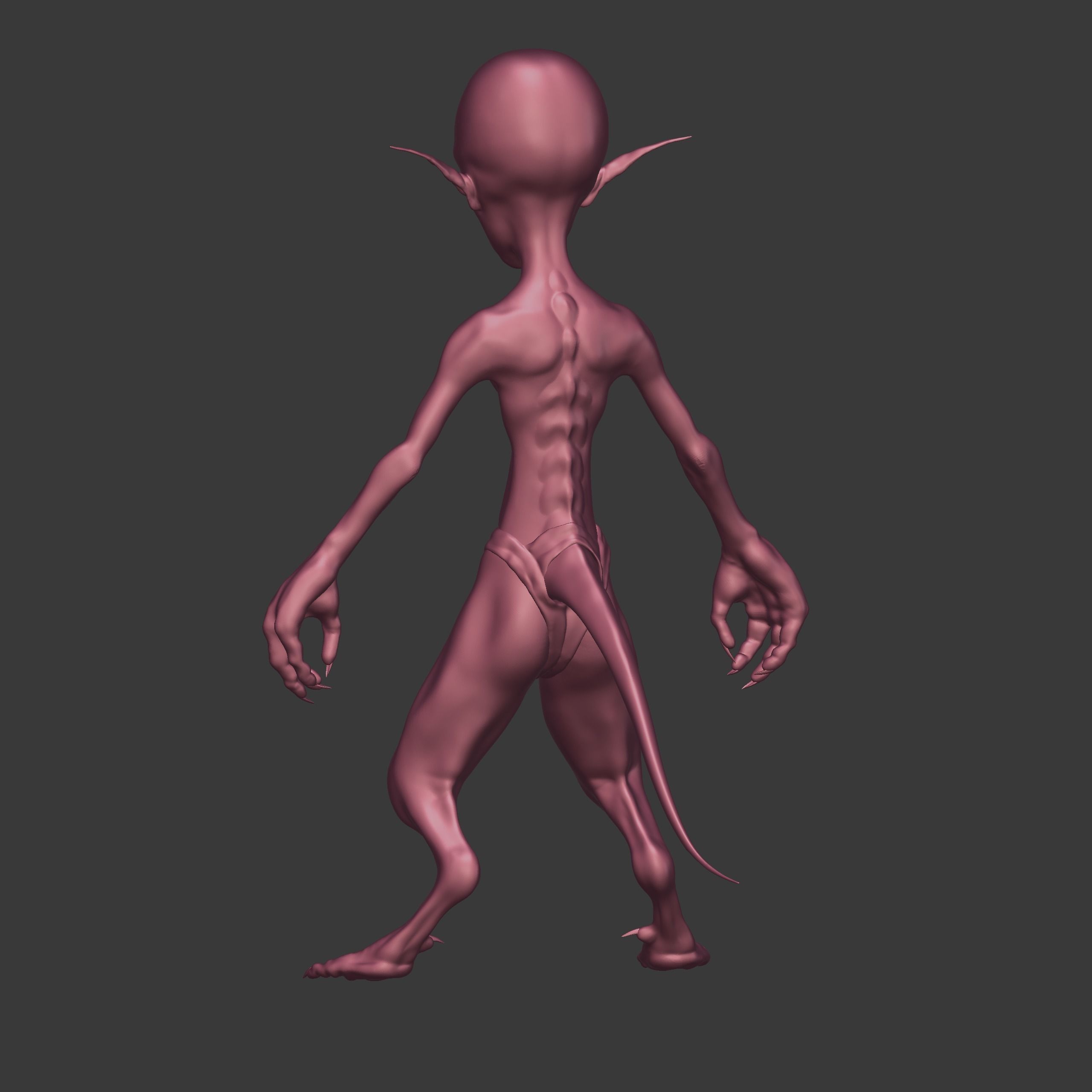 HomoRattus alien 3D model_7